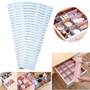 6pcs Plastic Drawer Separator Divider Partition Storage Organizer