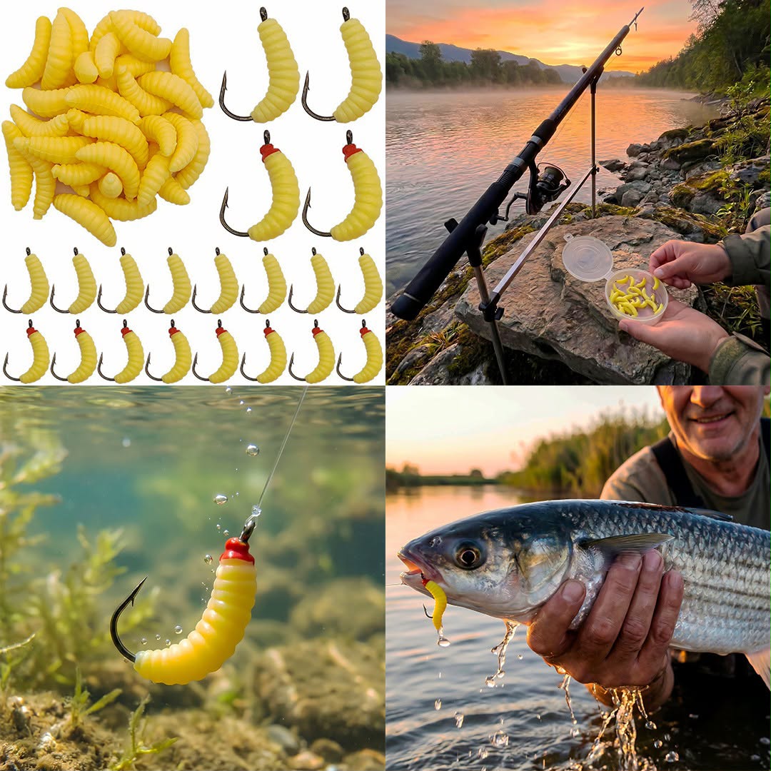 36 Pcs Maggots Fishing Bait