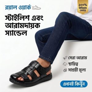 mens casual Genuine Leather sandals-KM-75B